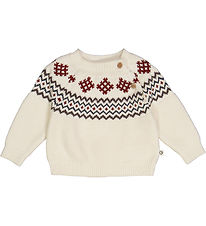 Msli Blouse - Knit Jacquard Sweater - Conditioner Cream
