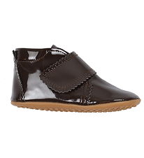 Pom Pom Soft Sole Leather Shoes - Patent Leather - Mocca Lacquer