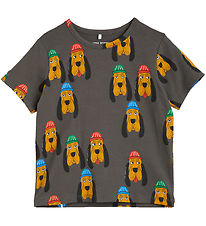 Mini Rodini T-Shirt - Bloedhond - Grijs