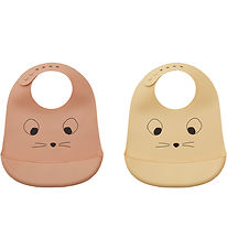 Liewood Bibs - Silicone - 2-Pack - Tilda - Mouse Wheat Yell