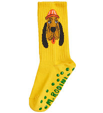 Mini Rodini Socks - Anti Slip - Bloodhound - Yellow