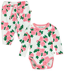 Mini Rodini Set - Romper/Broek - Roses - Roze