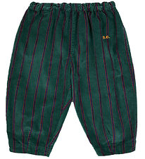 Bobo Choses Velvet Trousers - Striped Velvet - Dark Green