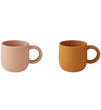 Liewood Cups - Silicone - 2-Pack - Merce - Mustard/Dark Rose M
