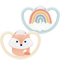 Nuk Pacifiers - 2-Pack - Space - Beige/Blue