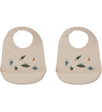 Liewood Bibs - Silicone - 2-Pack - Tilda - Space Multi Mix