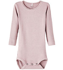 Name It Bodysuit l/s - Noos - Rib - NbfKab - Sepia Rose