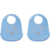 Liewood Bibs - Silicone - 2-Pack - Tilda - Seaside Sky Blue