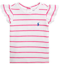 Polo Ralph Lauren T-Shirt - Wit/Roze Gestreept