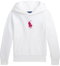 Polo Ralph Lauren Hoodie - White w. Pink