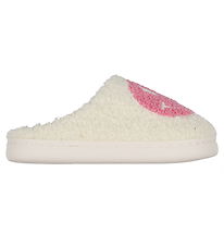 Bows By Str Pantoffels - Smiley - Wit/Roze