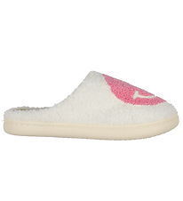 By Str Slippers - White/Pink w. Smiley