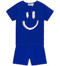 Molo Ensemble de Pyjama - T-Shirt/Shorts - Luvis - Reef Blue
