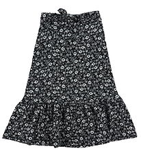 Name It Skirt - NkfNasla - Black w. Flowers