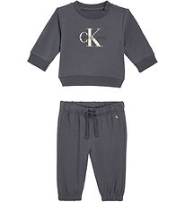 Calvin Klein Sweatset - Monogram - Dark Grey