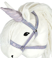 by ASTRUP Unicorn Horn and Halter For Hobby Horse - Purple w. Gl