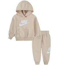 Nike Sweatset - Zandverstuiving m. Wit