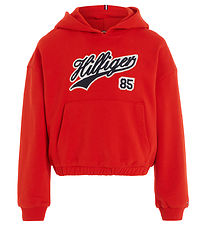 Tommy Hilfiger Hoodie - Hilfiger Script - Fierce Red