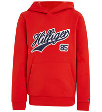 Tommy Hilfiger Hoodie - Hilfiger Script - Fierce Red