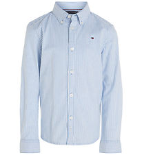 Tommy Hilfiger Skyrta - Flex Ithaca - Copenhagen Blue/White