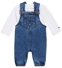 Tommy Hilfiger Setti - Pusero/Haalarit - Vauva Denim Dungaree -