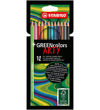 Stabilo Crayons de couleur - GreenColors Arty - 12 pces - Multic