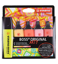 Stabilo Surligneur - BOSS - 5 pices - Couleurs chaudes - Mul