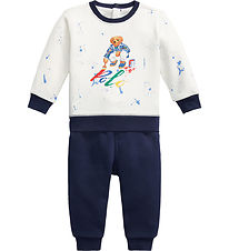 Polo Ralph Lauren Sweat Set - Navy/White w. Soft Toy