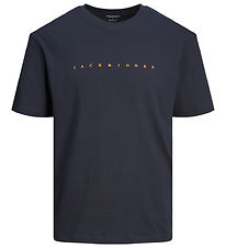 Jack & Jones Stuttermabolur - JjEstar - Noos - Dark Dökkblátt