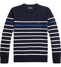 Polo Ralph Lauren Blouse - Knitted - Navy w. Stripes