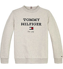Tommy Hilfiger Sweatshirt - TH Logo - Nieuw Light Grey Heather