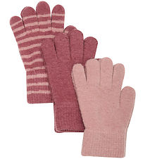 Minymo Gloves - Wool - 3-Pack - Roan Rouge