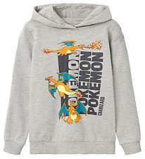 Name It Hoodie - NkmOtt Pokmon - Grey Melange