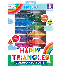 Ooly Crayons - 12 pcs - Jumbo - Happy Triangles