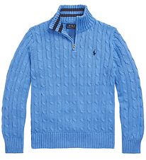 Polo Ralph Lauren Blouse - Knitted - Summer Blue w. Zipper