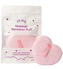 Oh Flossy Makeup Remover-Cushion - Heart - Pink