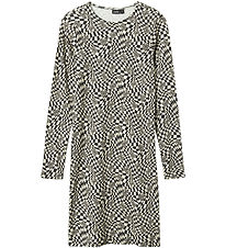 LMTD Kleid - Rib - NlfTadida - Black/Quadrat/Fliege