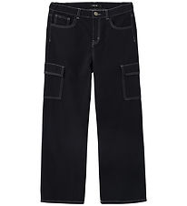 LMTD Trousers - Cargo - NlnUtizza - Black/White Stitches