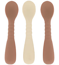 Mikk-Line Lepels - 3-pack - Silicone - Brown Sugar/White Swan