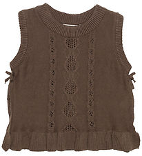 En Fant Vest - Gebreid - Chocolate Chip