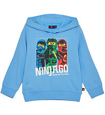 LEGO Ninjago Hoodie - LWScout 102 - Light Blue w. Ninjas