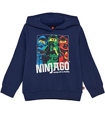 LEGO Ninjago Hoodie - LWScout 102 - Dark Navy m. Ninja's