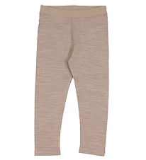 Hust and Claire Leggings - Wol/Bamboe - Laki - Biscuitmelange