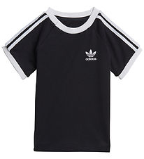 adidas Originals T-shirt - 3 Stripes - Black/White