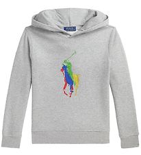 Polo Ralph Lauren Hoodie - Grey Melange w. Logo