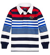 Polo Ralph Lauren Poloshirt - Wit/Blauw Gestreept m. Rood