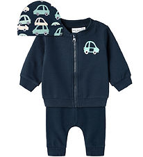 Name It Gift Set - Cardigan/Leggings/Beanie - NbmVonne - Dark Sa