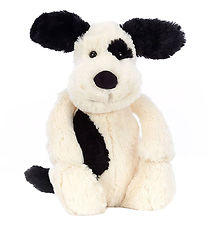 Jellycat Soft Toy - Medium+ 31x12 cm - Bashful Black & Cream Pup