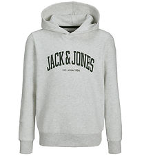 Jack & Jones Hoodie - JjeJosh - White Melange