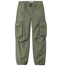Name It Byxor - NkmBen Fallskärm - Noos - Dusty Olive